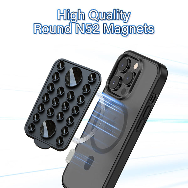 Elosung Black Magnetic Phone Mount With High Quality N52 Magnets Strong Durable And Easy To Use Mounts & Holders