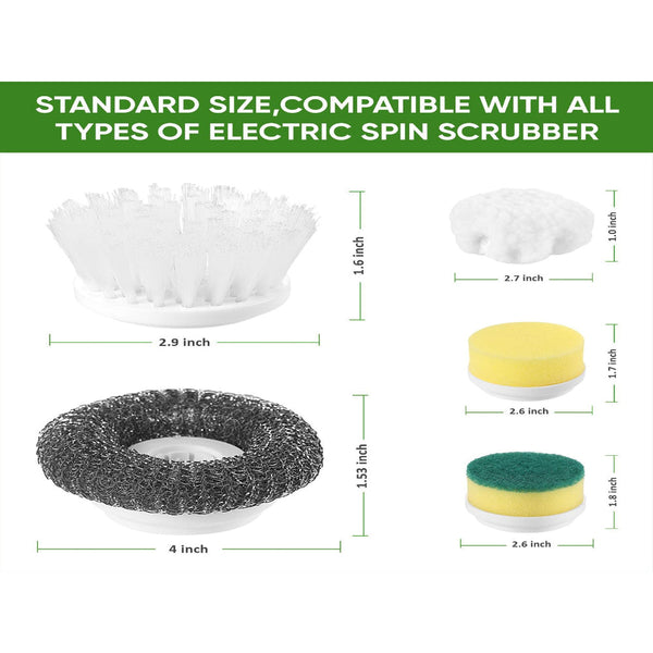 White Electric Cleaning Brush With Multiple Attachments Rechargeable And Versatile For Home Kitchen Use Cleaning Brushes