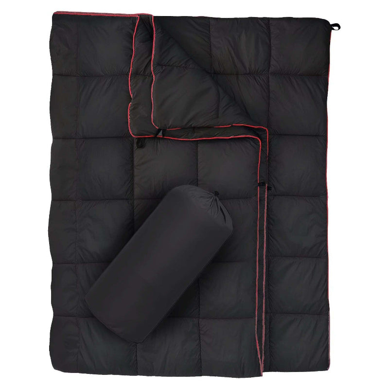 Elosung Black Compact Lightweight Quilted Blanket Soft Warm And Portable For Outdoor Adventures Blankets