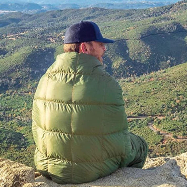 Elosung Black Compact Lightweight Quilted Blanket Soft Warm And Portable For Outdoor Adventures Blankets