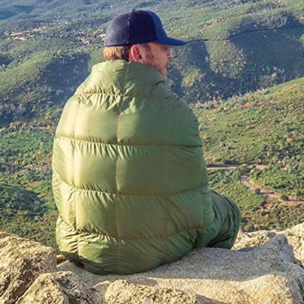 Elosung Blue Compact Lightweight Quilted Blanket Soft Warm And Portable For Outdoor Adventures Blankets