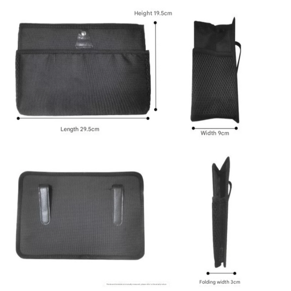 Elosung Black Car Backseat Organiser Compact And Convenient For Storage Car Organisers