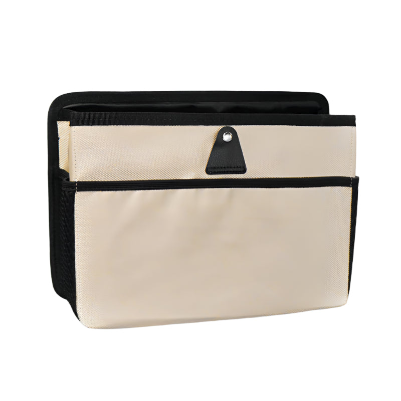 Elosung Beige Car Backseat Organizer Compact And Convenient For Storage Car Organisers