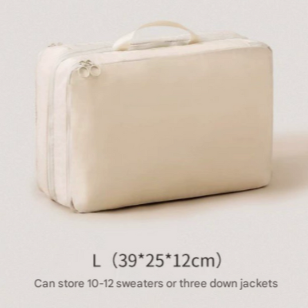 Elosung Beige Big Size Multifunctional Compact Travel Organiser Bag Stores 6 8 Essentials For Easy Access Packing Organisers