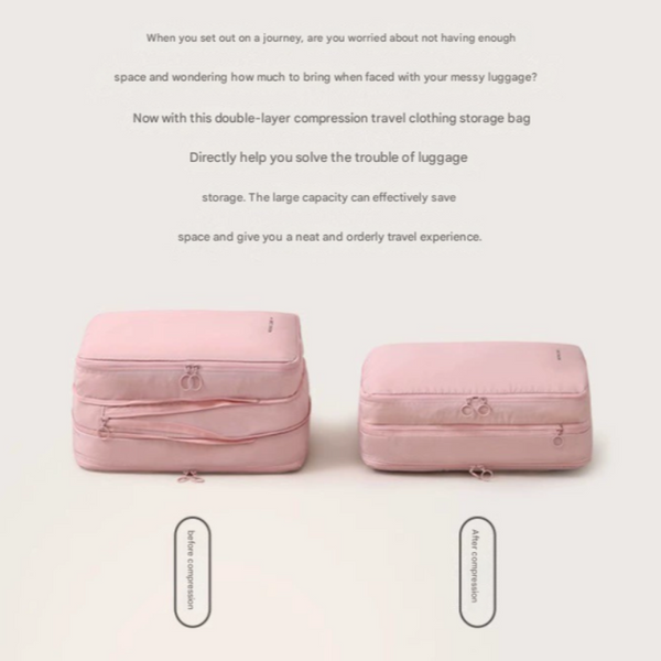 Elosung Beige Big Size Multifunctional Compact Travel Organiser Bag Stores 6 8 Essentials For Easy Access Packing Organisers