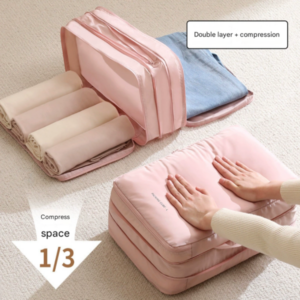 Pink Big Size Multifunctional Compact Travel Organizer Bag Stores 6 8 Essentials For Easy Access Other Travel Accessories