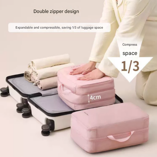 Pink Big Size Multifunctional Compact Travel Organizer Bag Stores 6 8 Essentials For Easy Access Other Travel Accessories