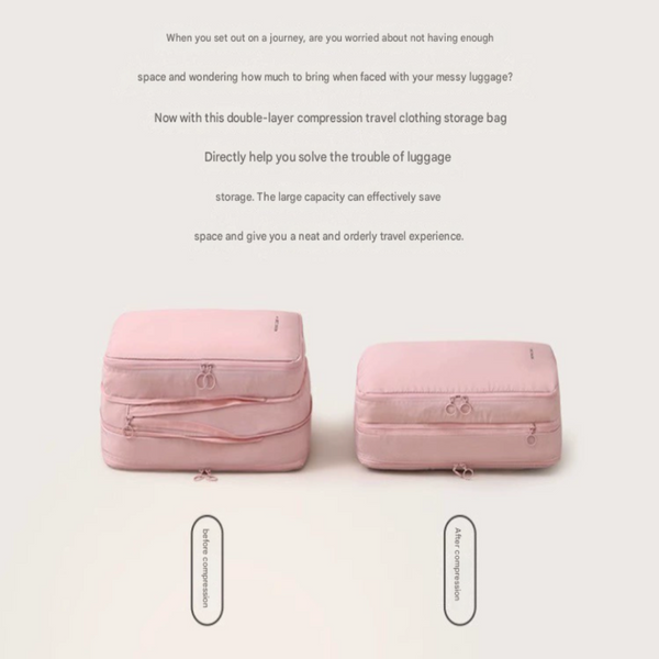 Pink Big Size Multifunctional Compact Travel Organizer Bag Stores 6 8 Essentials For Easy Access Other Travel Accessories