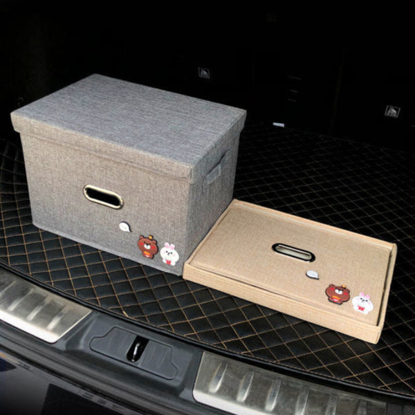 Elosung Beige Storage Fabric Bin With Lid Compact And Stylish For Organizing Your Home Storage Bins & Baskets