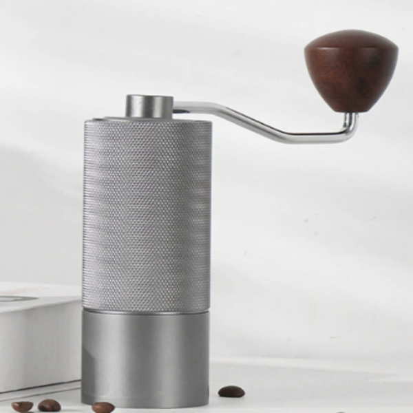 Silver Premium Manual Coffee Grinder With Adjustable Ceramic Burr Compact Durable For Perfect Grinding Coffee Grinders