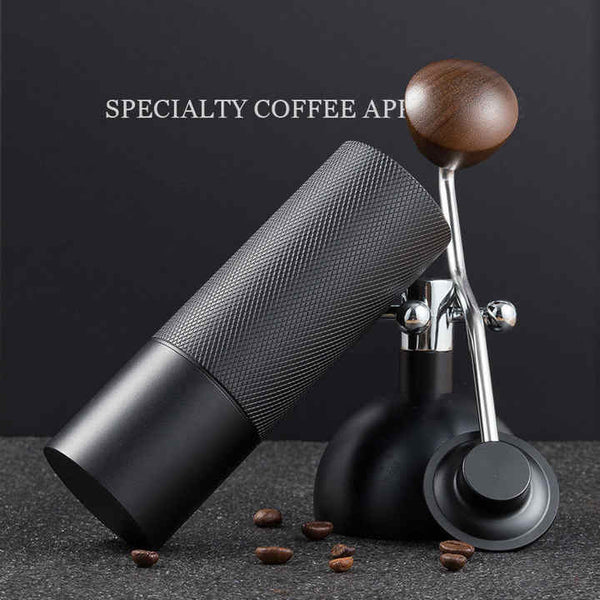 Silver Premium Manual Coffee Grinder With Adjustable Ceramic Burr Compact Durable For Perfect Grinding Coffee Grinders