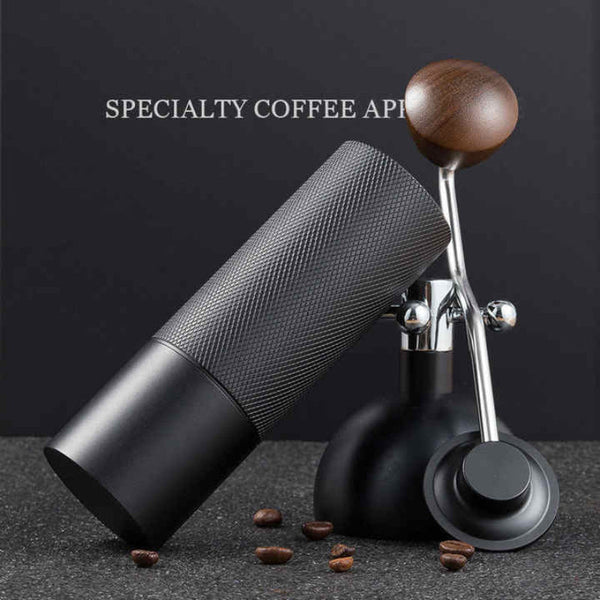 Black Premium Manual Coffee Grinder With Adjustable Ceramic Burr Compact And Durable For Perfect Grinding Coffee Grinders