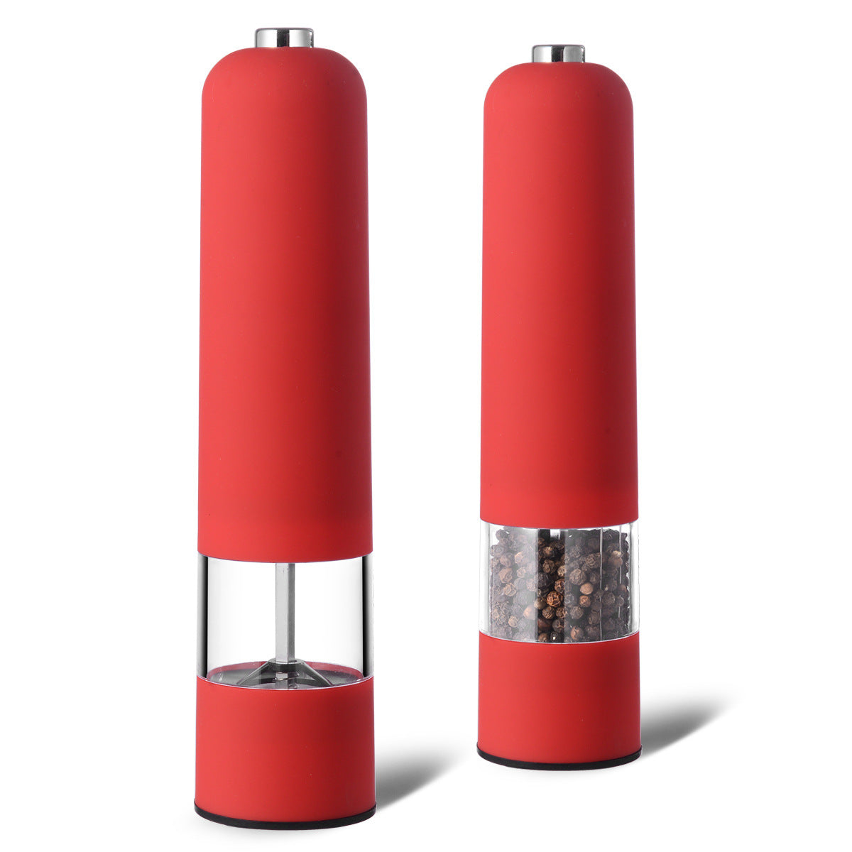 Red Elegant Electric Salt And Pepper Grinder Modern Compact Effortless Seasoning Salt & Pepper
