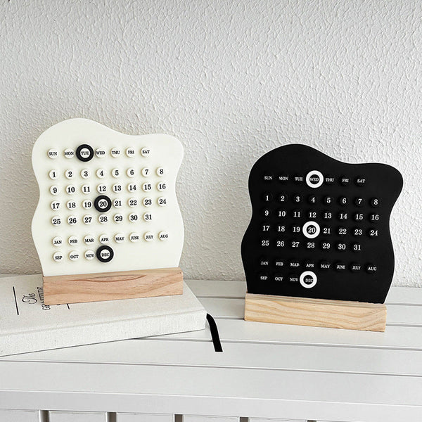 Elosung 2 Pcs Black Minimalist Desktop Calendar Stylish And Functional For Organizing Your Time Other Home Décor