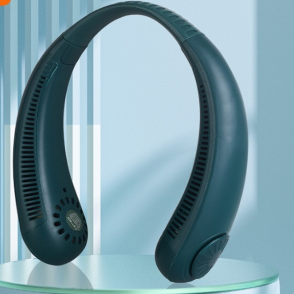 2Pcs Green Neck Fan Hands Free Personal Quiet And Ideal For Outdoor Indoor Use Portable Fans