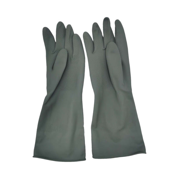 Grey Set Of 3 Pairs Durable Rubber Gloves Waterproof Comfortable Ideal For Household And Cleaning Tasks_Gray Cleaning Gloves