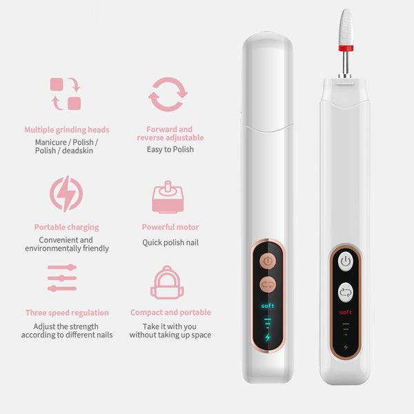 Electric Nail Drill Set Polishing Tool With Multiple Attachments For Professional Use Electric Files & Tools