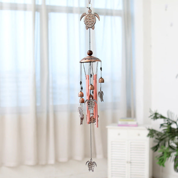 Turtles Wind Chime 95Cm Length Antique Bronze Finish Charming Outdoor Decor Wind Chimes