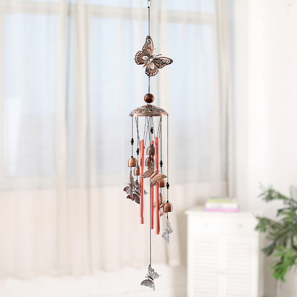 Dragonflies Wind Chime 95Cm Length Antique Bronze Finish Charming Outdoor Decor Wind Chimes