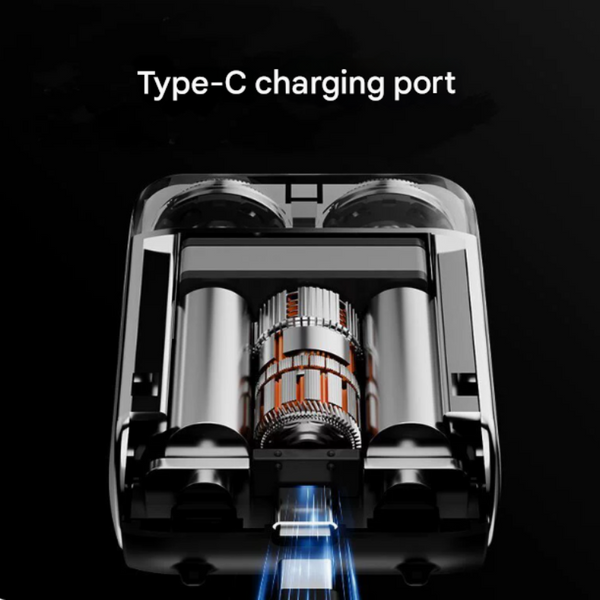 Orange Electric Shaver Compact And Usb Rechargeable With Digital Display Ergonomic Design Men's Shavers