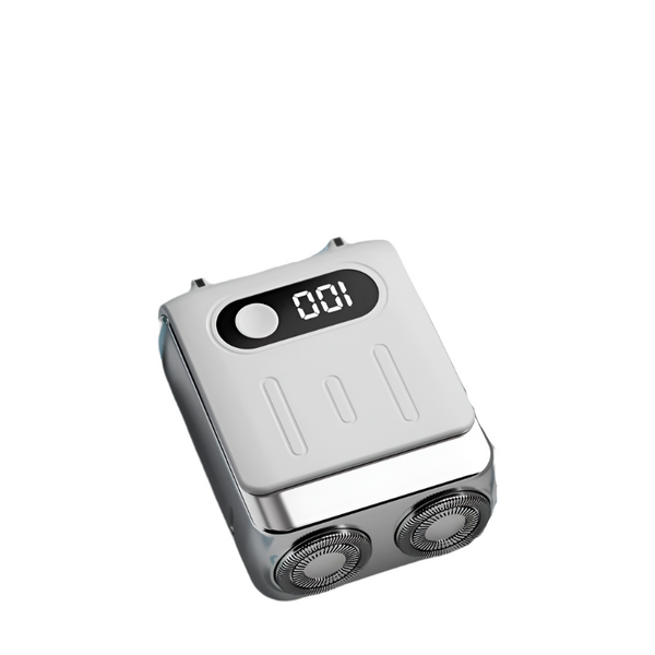 White Electric Shaver Compact And Usb Rechargeable With Digital Display Ergonomic Design Men's Shavers