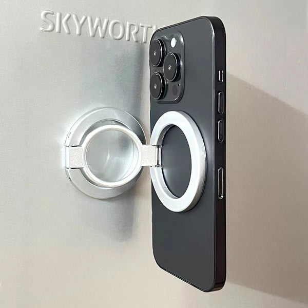 Black Magnetic Phone Ring Stand 360 Degree Rotating Slim Design Mounts & Holders