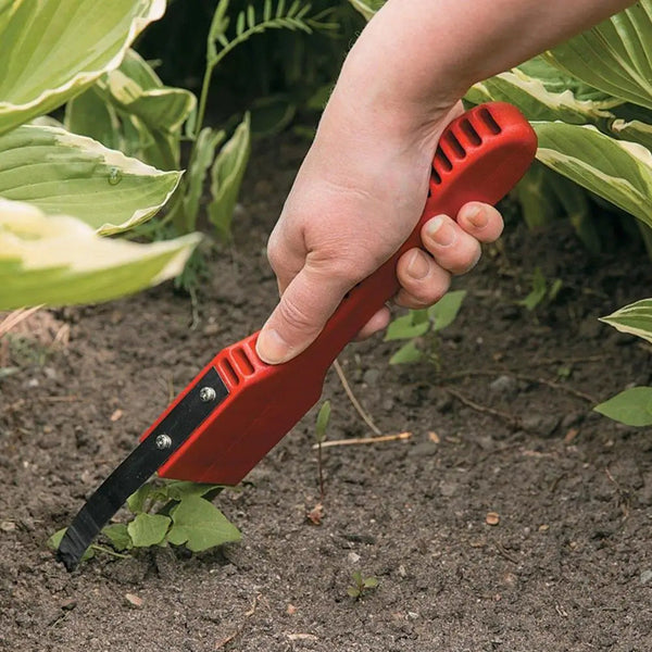 Red Garden Hand Weeder Tool Set 2 Piece Fork Tips Efficient Weeding Ergonomic Design Garden Tool Accessories
