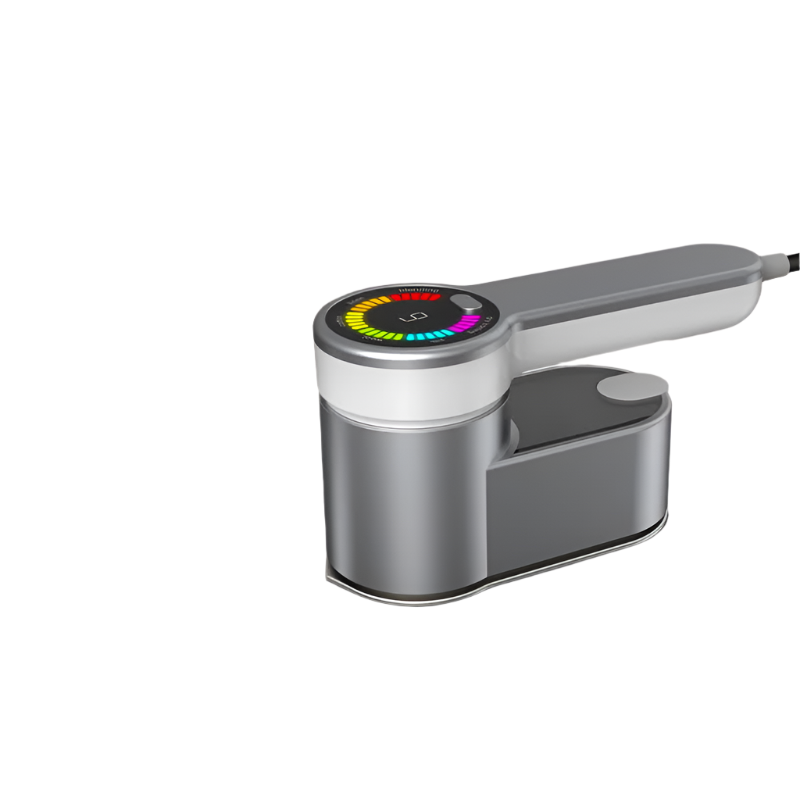 Grey Mini Electric Iron Rotating Handheld Garment Steamer Portable Wrinkle Remover For Clothes Compact Home And Travel Use Electric Steamers