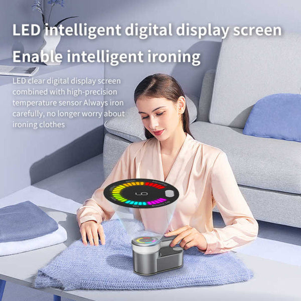 Yellow Mini Electric Iron Rotating Handheld Garment Steamer Wrinkle Remover For Clothes Compact Home And Travel Use Electric Steamers