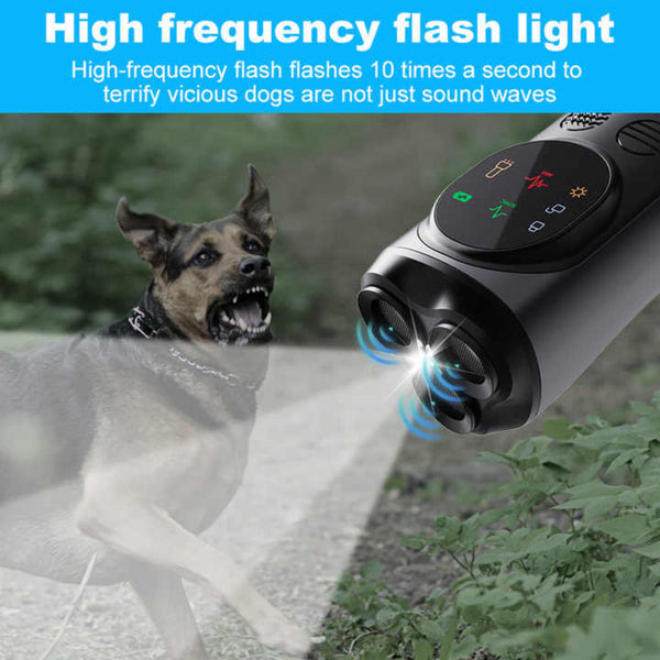 Ultrasonic Dog Repeller High Power Flash Mode Effective Outdoor Use For Controlling Aggressive Dogs Other Training & Obedience
