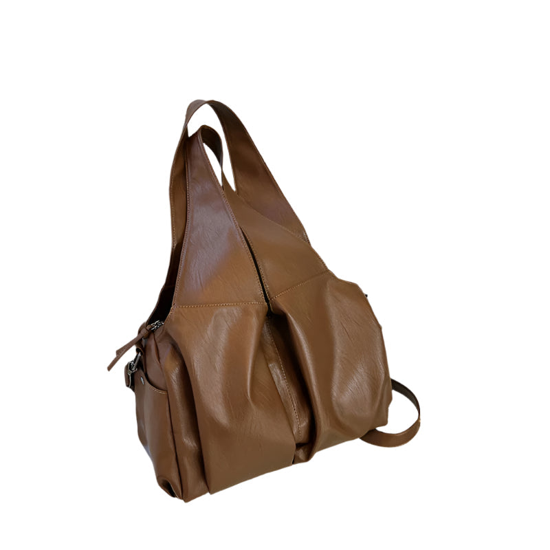 Brown Trendy Large Capacity Soft Leather Tote Bag Women' Shoulder & Crossbody Handbag Women's Bags & Handbags