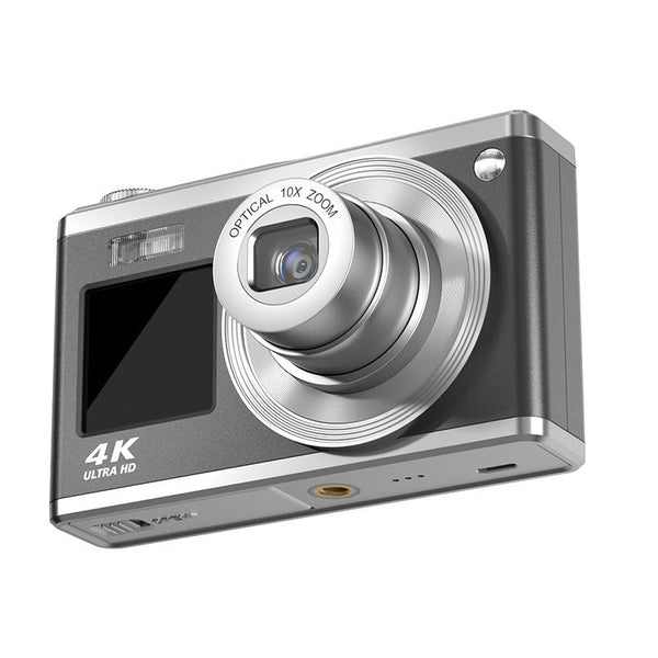 Elosung Black 4K Ultra Hd Digital Camera 10X Optical Zoom Dual Screen Digital Cameras