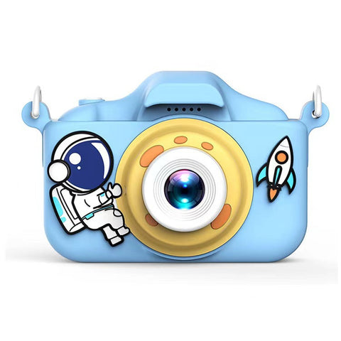 Elosung Blue Astronaut Motifs Cute Kids Digital Camera Cat Themed Hd With 32Gb Memory Card Digital Cameras