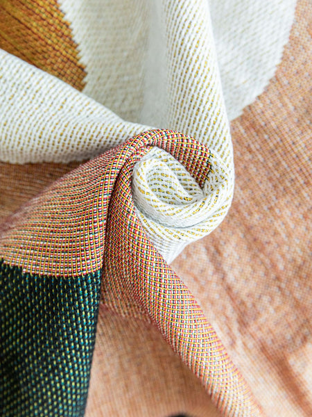 Elosung Boho Abstract Woven Blanket 180X130cm Decorative Throw With Tassel Edges Blankets