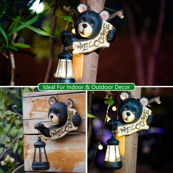 Elosung Solar Powered Gargoyle Statue With Led Lantern Gothic Outdoor Halloween Garden Decor Ornaments & Statues