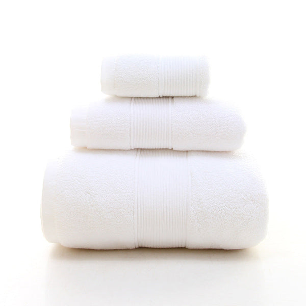 Elosung Luxury 100% Cotton Towel Set 3 Piece Combed Bath Towels & Washcloths
