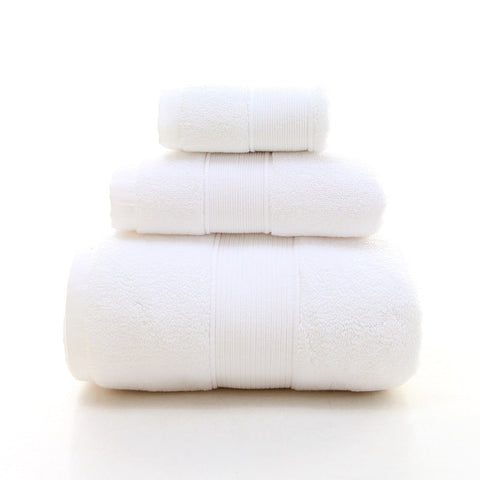 Elosung Luxury 100% Cotton Towel Set 3 Piece Combed Bath Towels & Washcloths