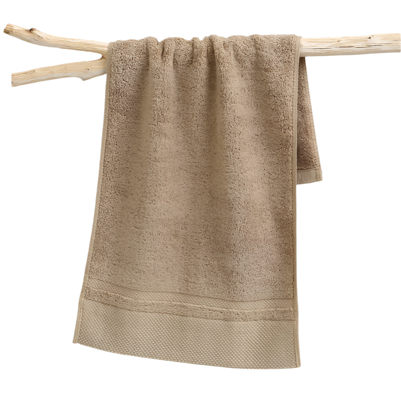 Khaki Luxury 100% Cotton Face Towel Set 3 Piece Thick & Absorbent Towels Towels & Washcloths