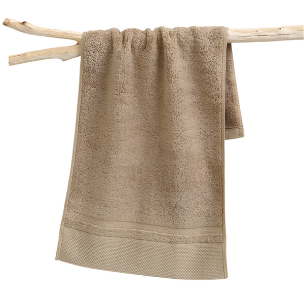 Khaki Luxury 100% Cotton Face Towel Set 3 Piece Thick & Absorbent Towels Towels & Washcloths