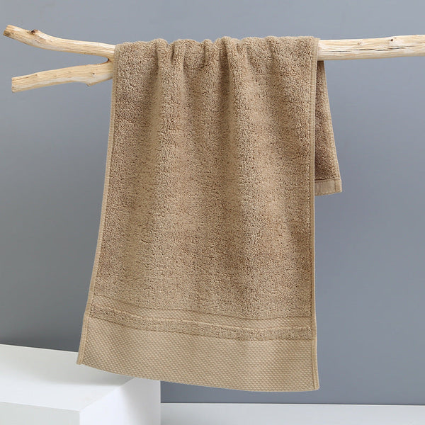 Khaki Luxury 100% Cotton Face Towel Set 3 Piece Thick & Absorbent Towels Towels & Washcloths