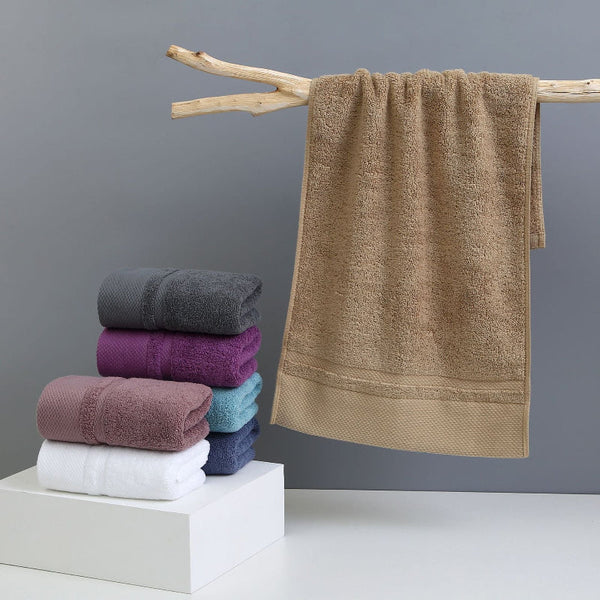 Khaki Luxury 100% Cotton Face Towel Set 3 Piece Thick & Absorbent Towels Towels & Washcloths