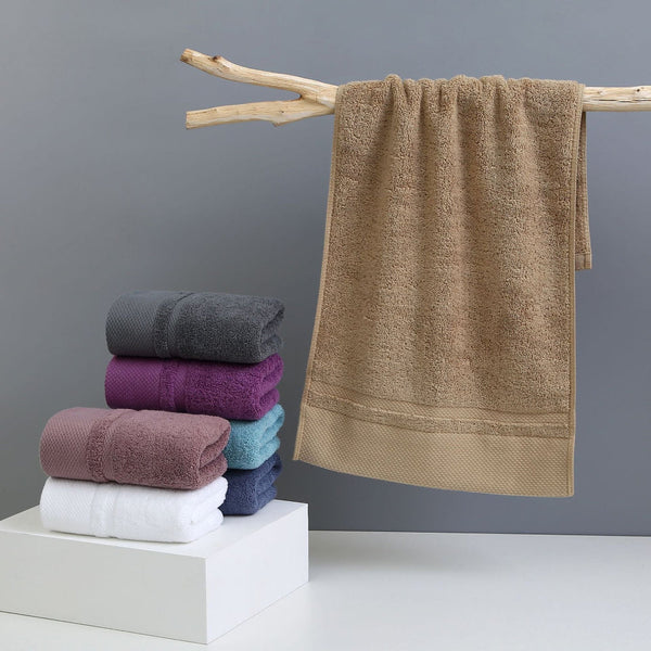 Red Brown Luxury 100% Cotton Face Towel Set 3 Piece Thick & Absorbent Towels Towels & Washcloths