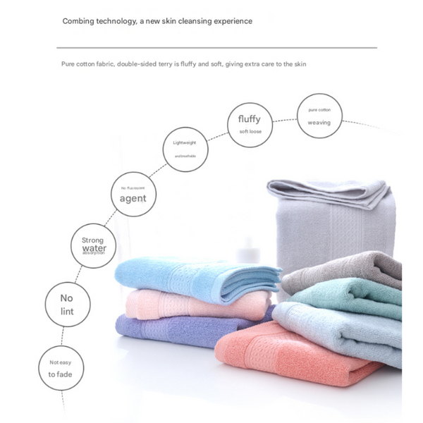 Elosung Grey Green Luxury 6 Piece Cotton Towel Set For Home And Garden Use Towels & Washcloths