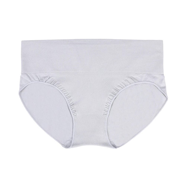 L Gray 3 Pack High Waist Microfiber Shaping Briefs Seamless Full Coverage Tummy Control Panties