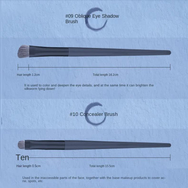 Elosung Gray Purple 12 Piece Professional Makeup Brush Set With Cosmetic Bag Premium Synthetic Fiber Handle Aluminum Tube Brushes