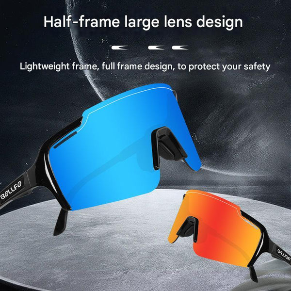 Purple Gradient Lens Lightweight Uv400 Photochromic Cycling Glasses Anti Wind Protective For Outdoor Sports Sunglasses