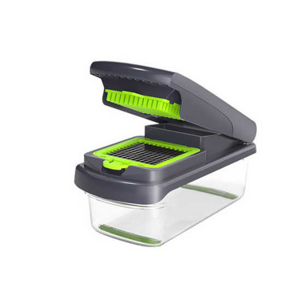 Green And White 14 Piece Multifunctional Vegetable Chopper Slicer Set Choppers