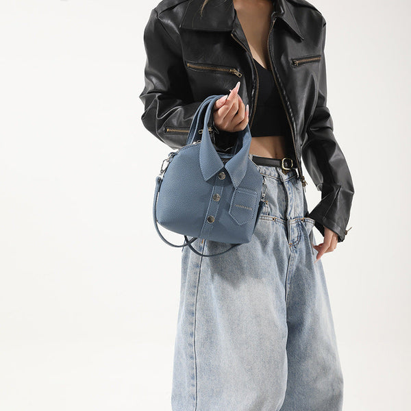 Elosung Denim Blue Trendy Shirt Inspired Pu Shoulder Bag Women's Bags & Handbags