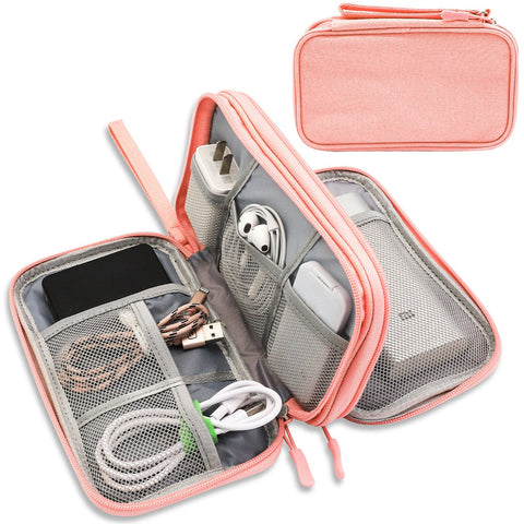 Elosung Pink Portable Digital Organizer Bag Multifunctional Storage For Power Banks Cables And Accessories(Photography Props Not Included) Other Mobil