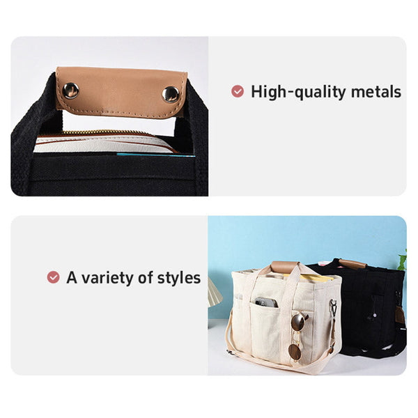 Elosung White Large Capacity Multi Compartment Tote Bag Stylish And Versatile For Women Ideal Organizing Essentials As Mommy Bag(Photography Props Not